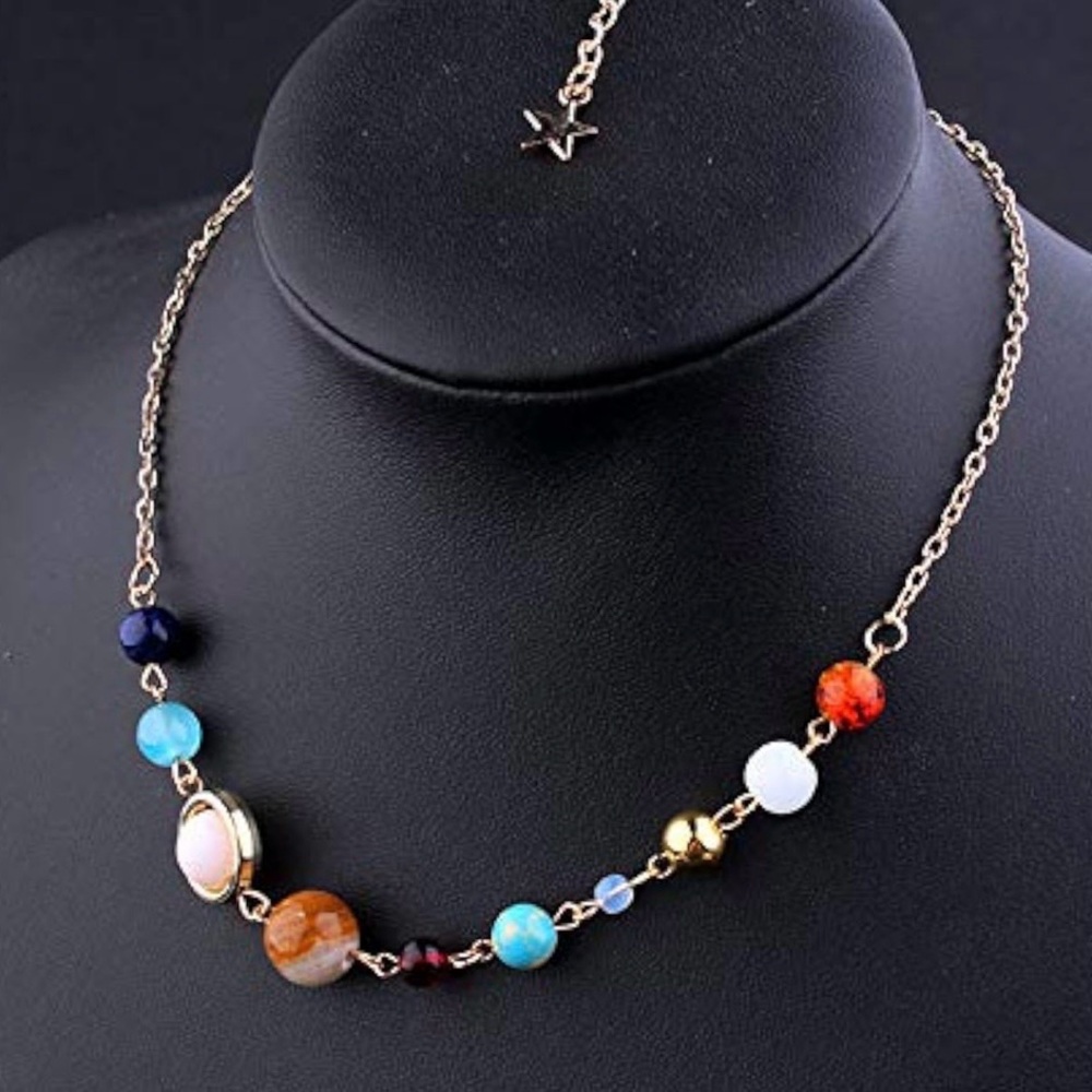 Solar System Gold Choker Necklace